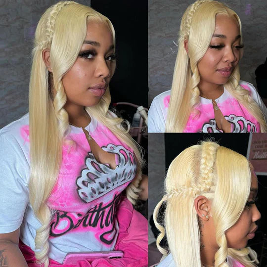 613# blonde lace frontal wig