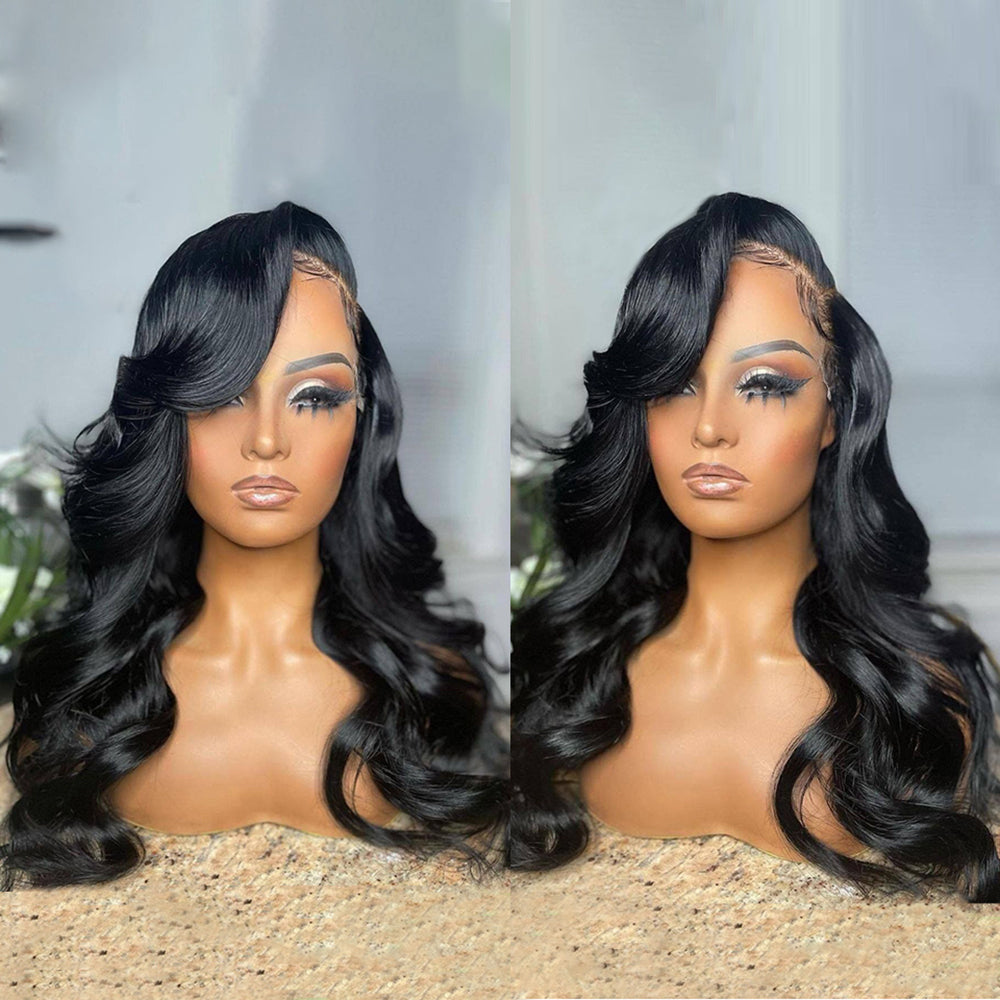 13×4 Body Wave Lace Front Wigs 200% Density Human Hair Wigs Pre Plucked with Baby Hair Natural Hairline