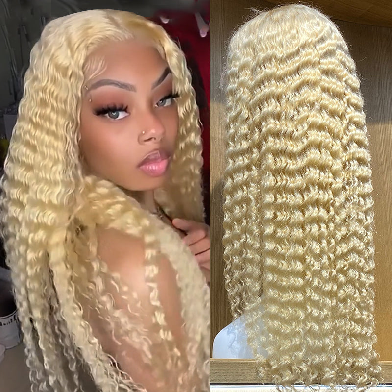 #613 Blonde Deep Wave Lace Wigs 13x4 Virgin Human Hair Wigs Regular priceSale price