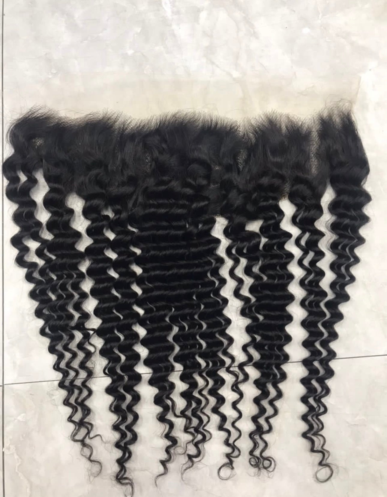 Deep wave 13/4 transparent lace frontal