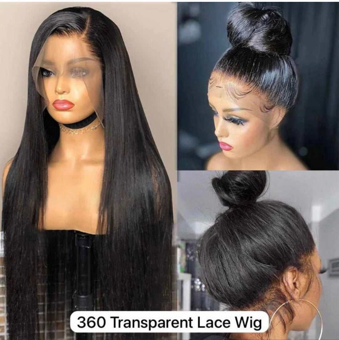 Straight 360 lace frontal wig 200% density