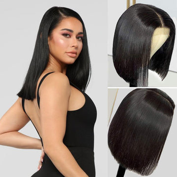 13x4 Bob Wig Human Hair Front Lace Brazilian Straight Hair Free Shipping.